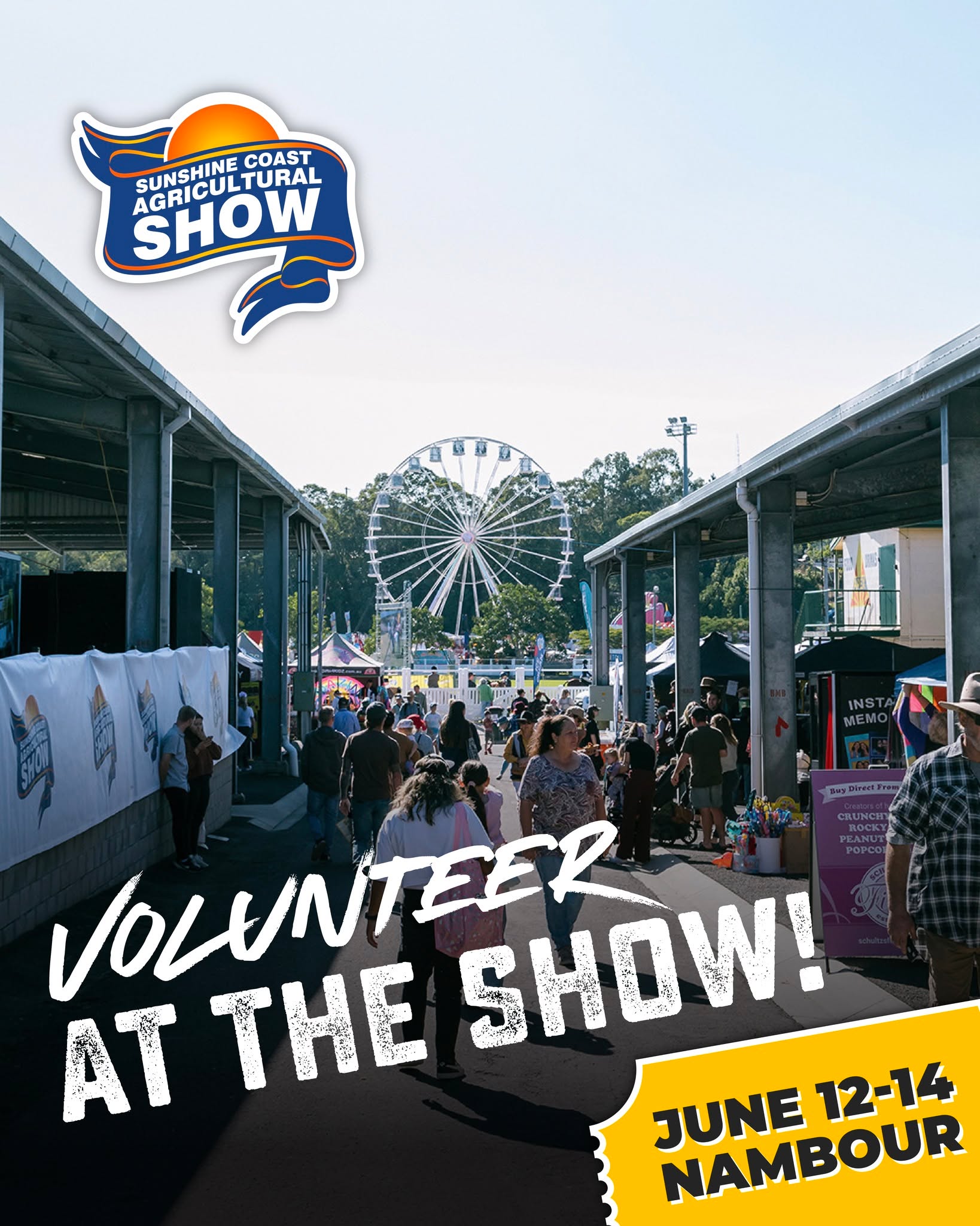 Did you know the Sunshine Coast Show has over 280 volunteers? 🛍️🌾 Want to join the team and be right in the middle of the action?! Volunteer with us t…