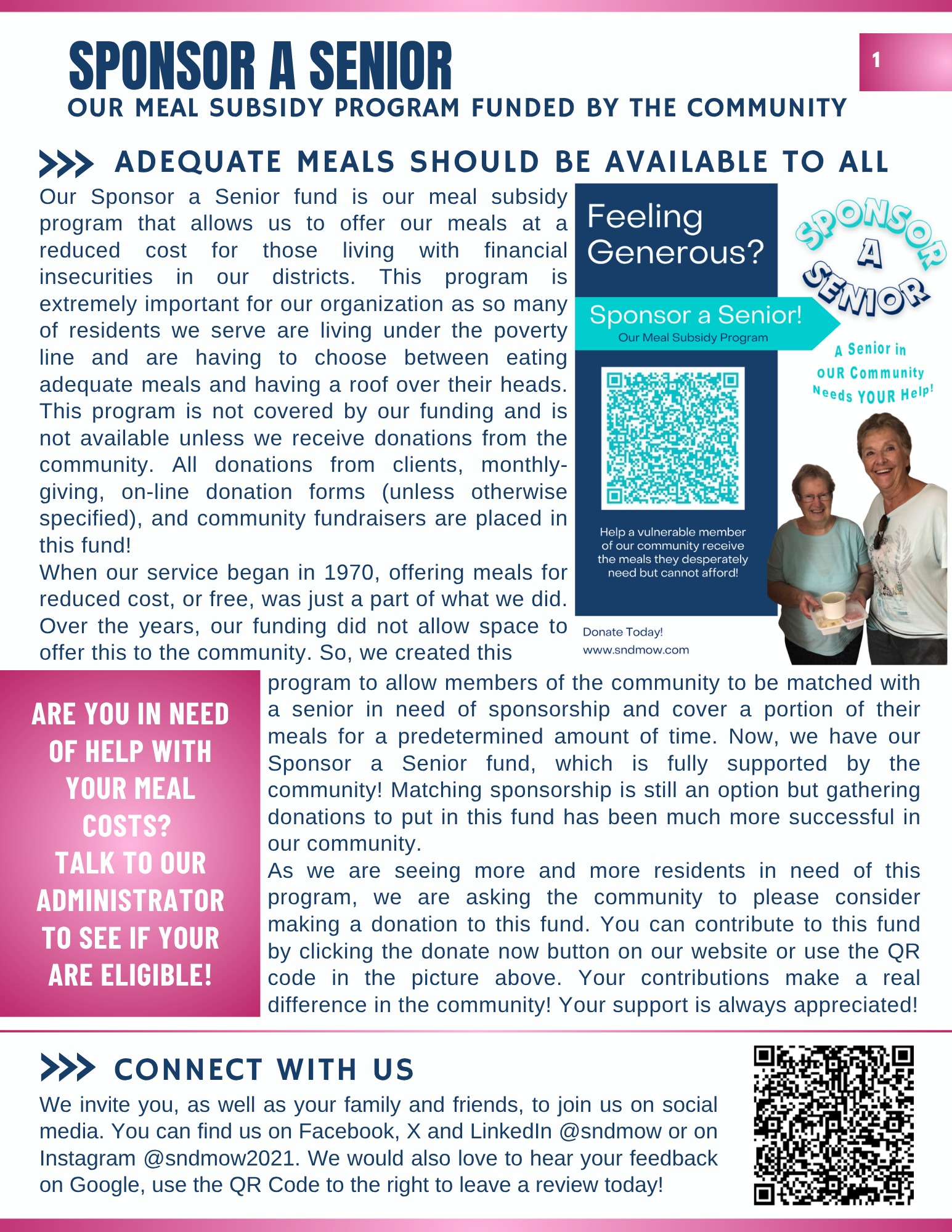☀️Our #MonthlyNewsletter, #TheBrightSide, has a new issue!☄️May's highlights include Happy Mother's Day, Information on our #MealSubsidy progam, and an overview of our AGM hosted last week. #SponsorASenior✅You can subscribe, view or download the newsletter, and past issues, on our website (Link in Bio): https://sndmow.com/our-community/newsletter/Happy Reading!#surreynorthdeltamow #sndmow #surreybc #mealsonwheels #morethanjustameal #mealsforseniors #communityservice #serviceforseniors #likefollowsharecomment