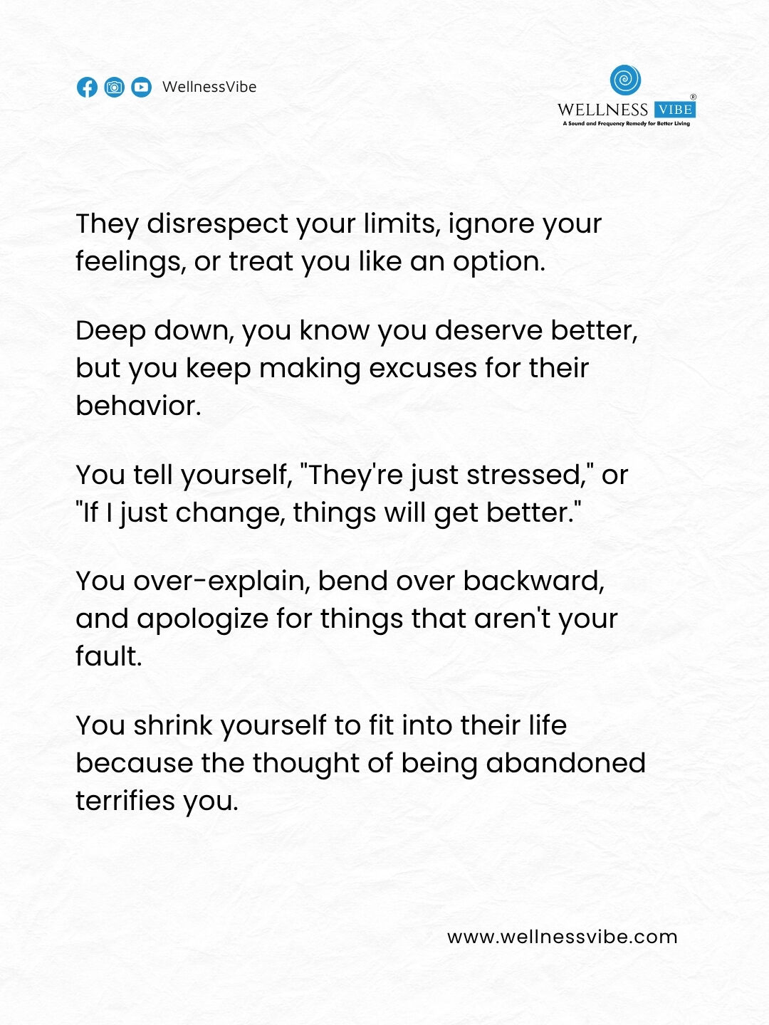 Comment "ABANDONMENT" and let us help you.
#WellnessVibe