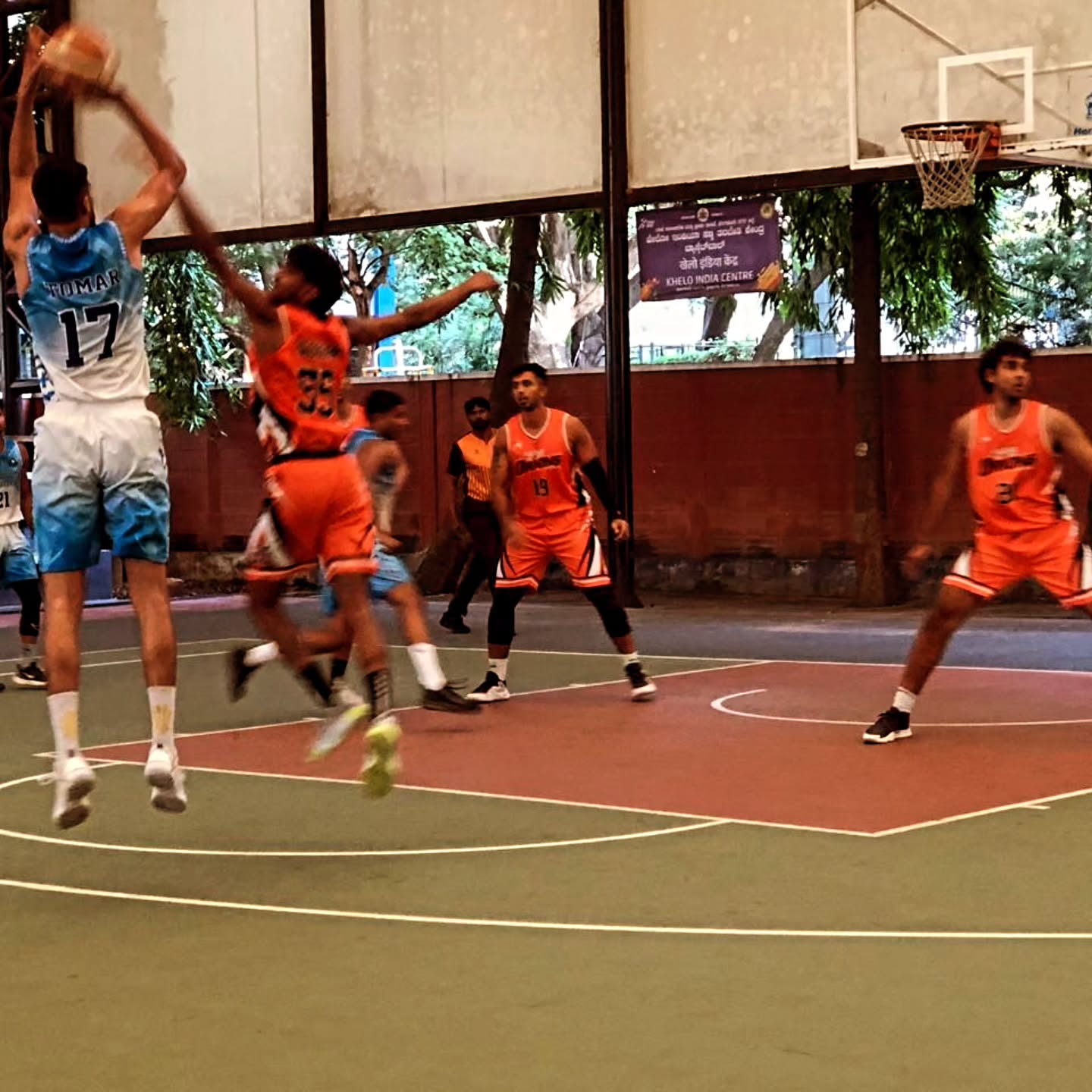 Glimpses from the opening day of the State A Division League Championship for Men, as teams battled it out at the Kanteerava courts. 🏀🔥
#KSBBA #ADivisionLeague #KarnatakaBasketball #MensBasketball